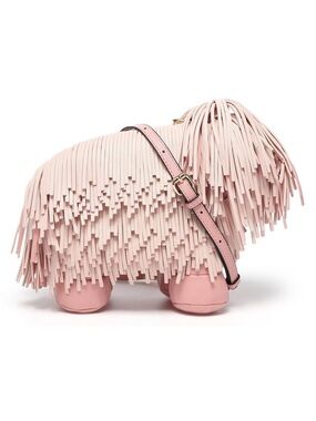 New  generic Dog Shaped Crossbody Bag Novelty PU Leather Hanging Whisker